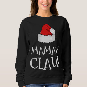 Moletom Mamaw Claus Christmas Hat Family Group Corresponde