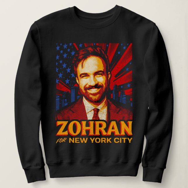 Moletom Mamdani para Prefeito de Nova York 2025 (Frente do Design)