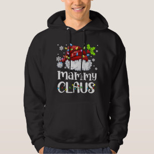 Moletom Mammy Claus Santa Hat Família Natal Light Xmas