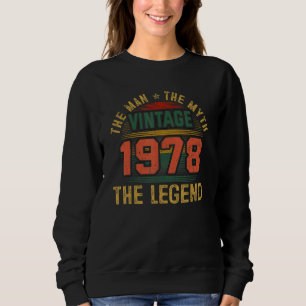 Moletom Man Myth Legend 1978 45th Birthday Gift 45 Anos O