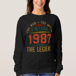 Moletom Man Myth Legend 1987 35th Birthday Gift 35 Anos O