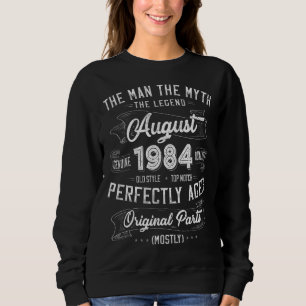 Moletom Man Myth Legend agosto de 1984 38º aniversário 38
