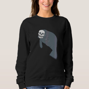Moletom Manateio Vestindo Skull Skeleton Mask Halloween Sc