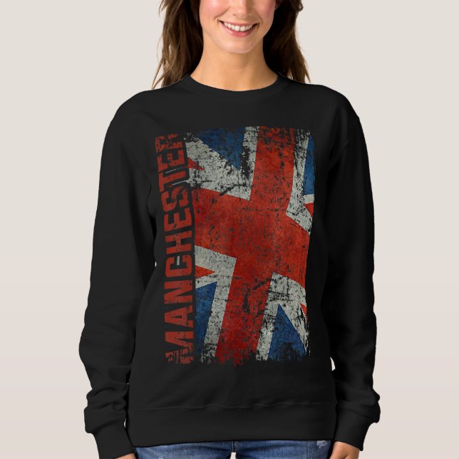 Moletom Manchester England Reino Unido British Jack Uni (Frente)