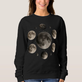 Moletom Mandala de Fases da Lua Celestial Arte de Astronom