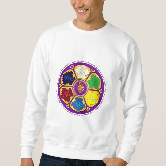 Moletom Mandala de Namaste - roxo (Frente)