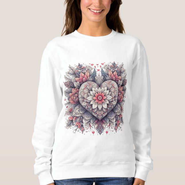 Moletom 🌹 💘 Mandala de Romance 🌷 ❤️ (Frente)
