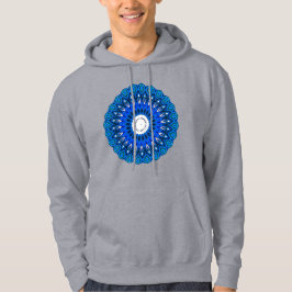 Moletom Mandala em blusa azul ou camiseta-blusa