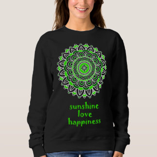 Moletom Mandala Verde Cor Favorita Sol Ama Acontecer