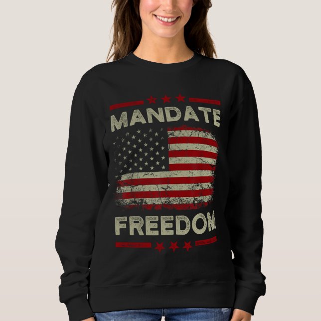 Moletom Mandato Liberdade Sinalizador Americano Apoio Médi (Frente)
