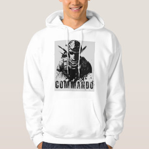 Moletom Mandioca Branca de Estilo Comando - Design Negrito