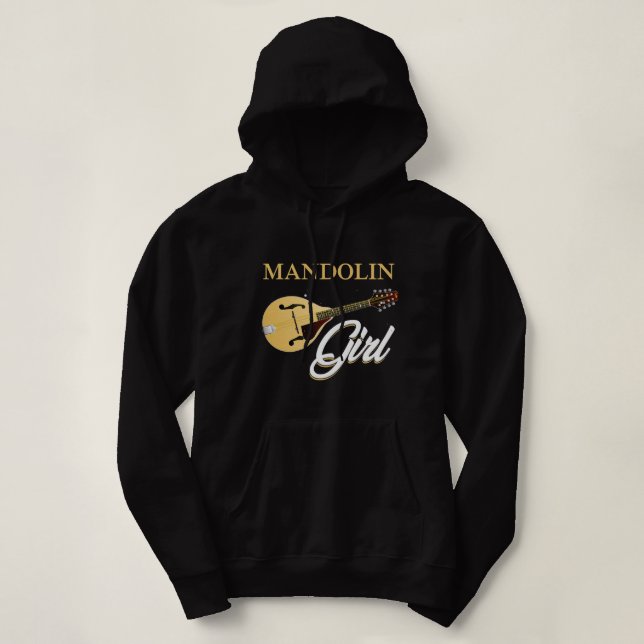 Moletom Mandolin Amém Mulher Mandolista Jogadora Bluegra (Frente do Design)