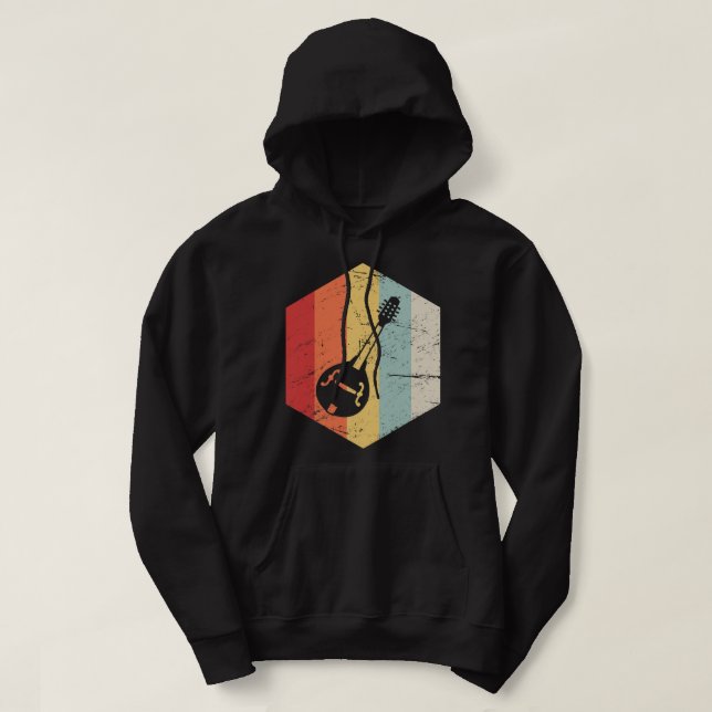 Moletom Mandolin Lover Retro Vintage Mandolin (Frente do Design)
