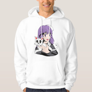 Moletom Mangá kawaii fã de Anime Fofo e Gatos Gráfico Ota