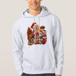 Moletom Manhã de Natal Aconchegante – Golden Retriever Dou