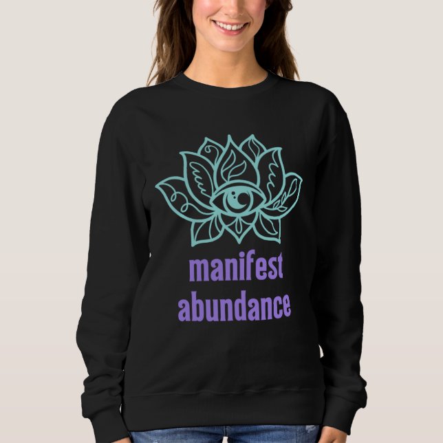 Moletom Manifest Abundance New Age Spiritual Purple and Te (Frente)
