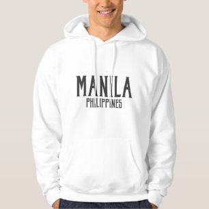 Moletom Manila Filipinas Texto Vintage Preto com Preto P