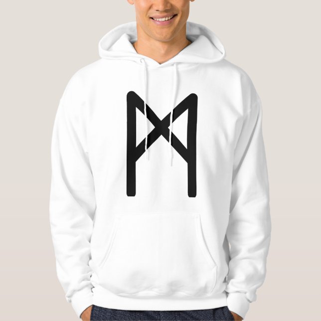 Moletom MANNAZ Runa Nórdica (Humano, Humanidade) | Futhark (Frente)