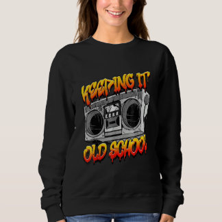 Moletom Mantendo o Hip Hop Old School Música Retro Boombox
