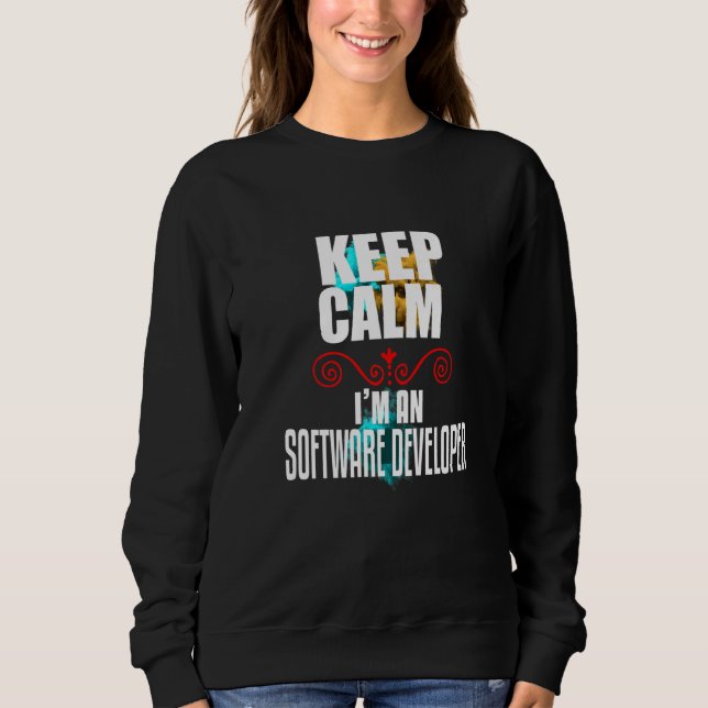 Moletom Mantenha a Calma Sou um Desenvolvedor de Software (Frente)