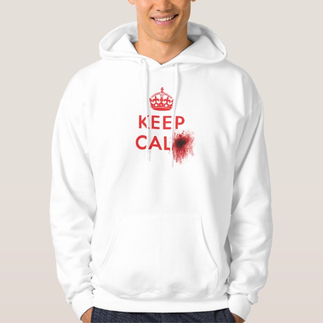 Moletom Mantenha a calma (Splatter) do sangue - Hoodie (Frente)