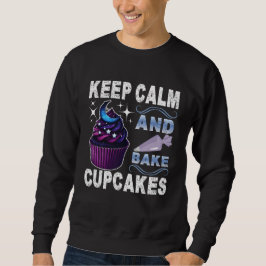 Moletom mantenha calma e cupcakes assares
