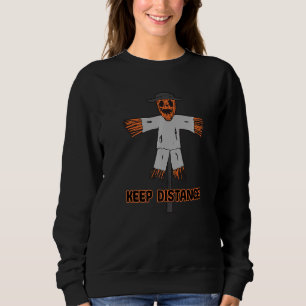 Moletom Mantenha Distância Halloween Espantalho Costume Ha