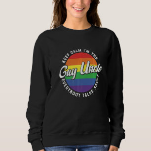 Moletom Mantenha-Se Calmo, Tio Gay Rainbow Lgbt Pride Un