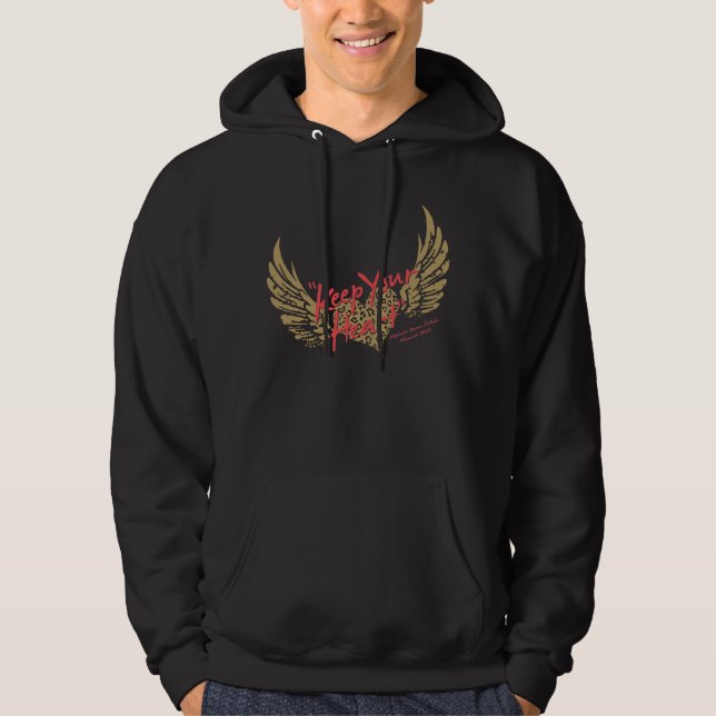 Moletom Mantenha seu hoodie do coração (Frente)