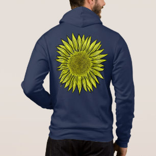 Moletom Mão De Girassol Amarelo Amarelo Floral Desenhada