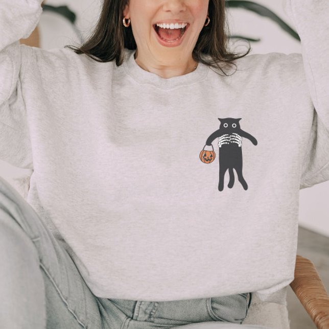 Moletom Mão de Skeleton Spookey Segurando Dia das Bruxas d (Criador carregado)
