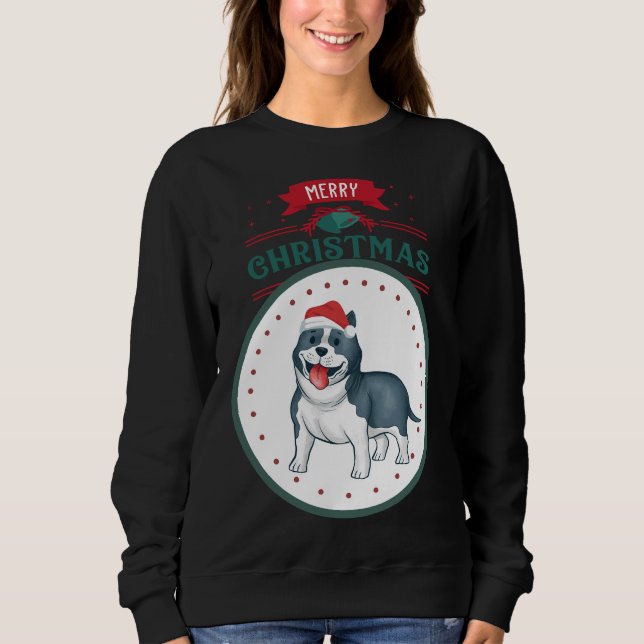 Moletom Mão Desenhada De Lâmpada Com Santa Feliz Chris (Frente)
