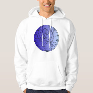 Moletom Mão do Oceano - Paisagem Marítima Azul Minimalista