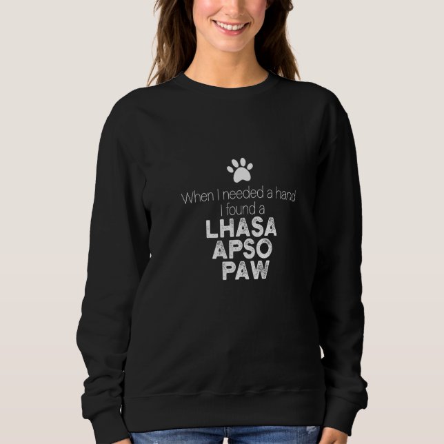 Moletom Mão Lhasa Apso pata cão cães cães dono do cão (Frente)