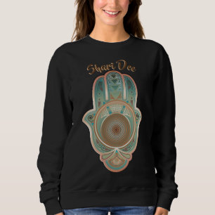 Moletom Mão Verde legal de Hamsa Personalizada