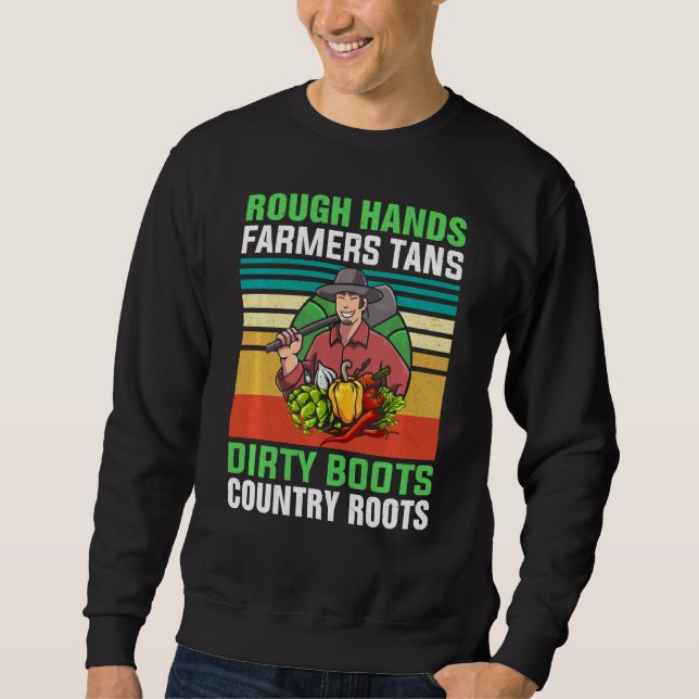 Moletom Mãos duras Agricultores Protestos Sujos Boots País (Frente)