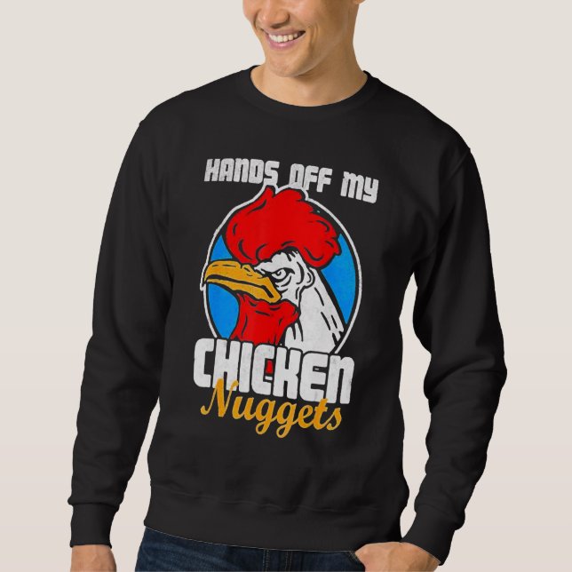 Moletom Mãos Fora dos Meus Nuggets de Frango   Piada do Ga (Frente)