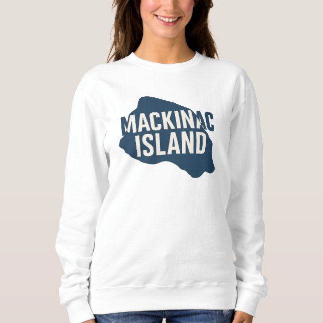 Moletom Map Silhouette da Ilha Mackinac | Bold Michigan (Frente)