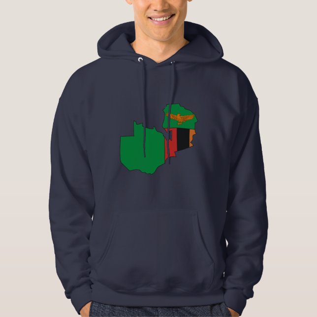 Moletom Mapa da bandeira da Zâmbia (Frente)