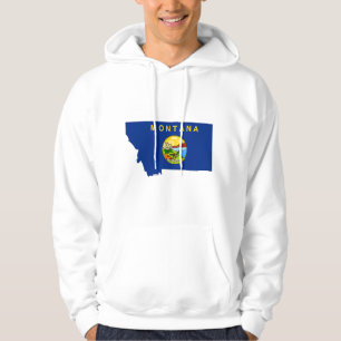 Moletom Mapa da bandeira de Montana