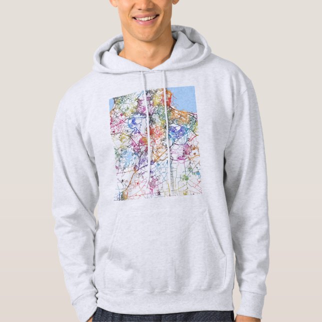 Moletom Mapa da Cidade de Argel Argélia (Frente)