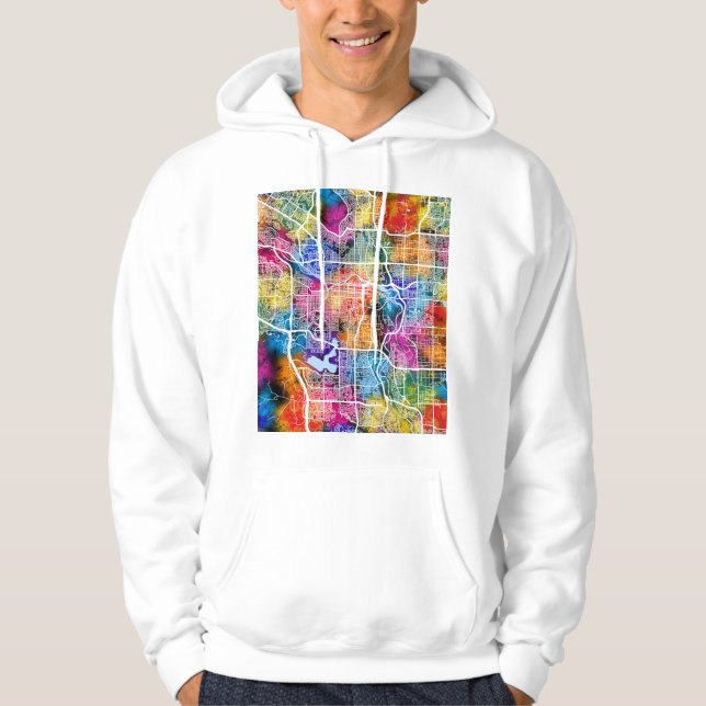 Moletom Mapa da Cidade de Calgary Canadá (Frente)