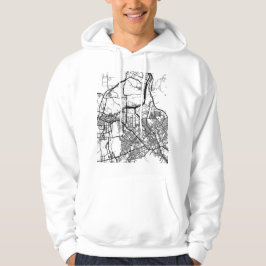 Moletom Mapa da Cidade de Daejeon Coreia do Sul