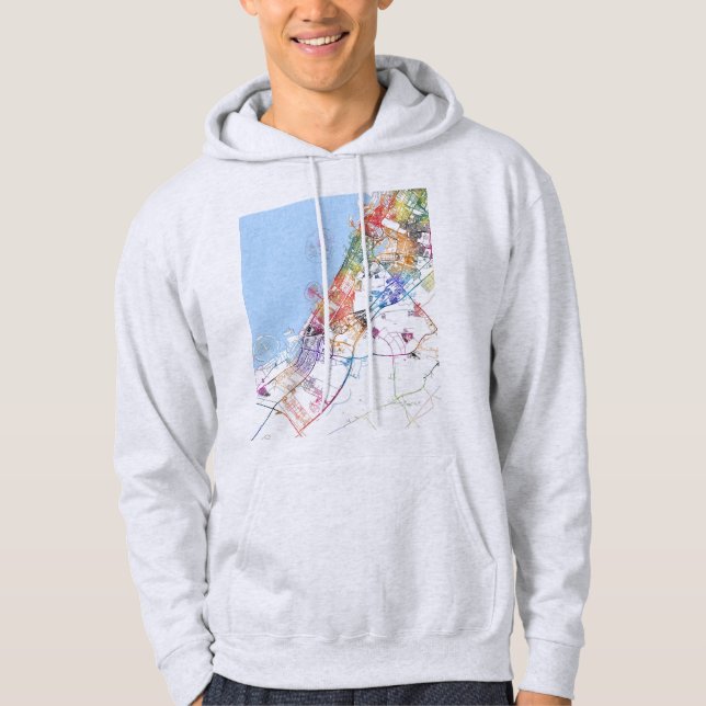 Moletom Mapa da Cidade de Dubai UAE (Frente)
