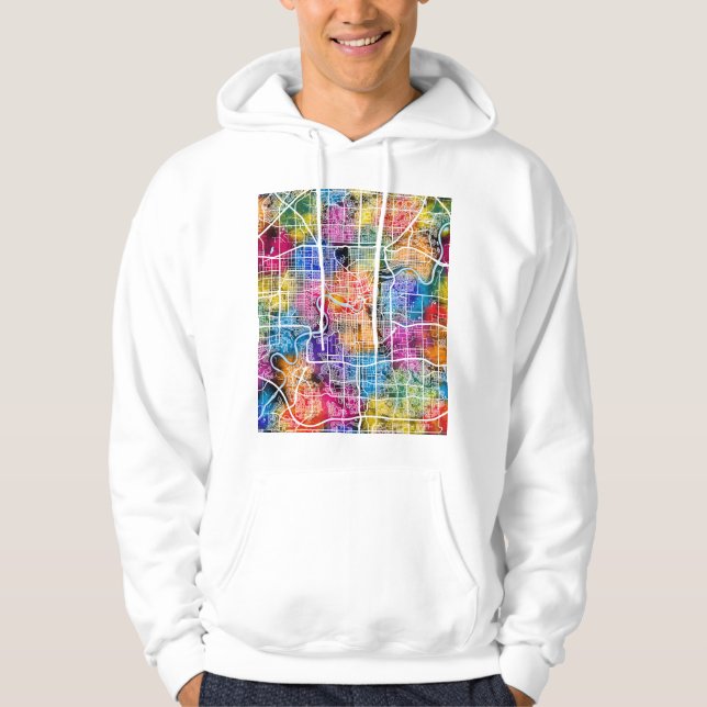 Moletom Mapa da Cidade de Edmonton Canadá (Frente)