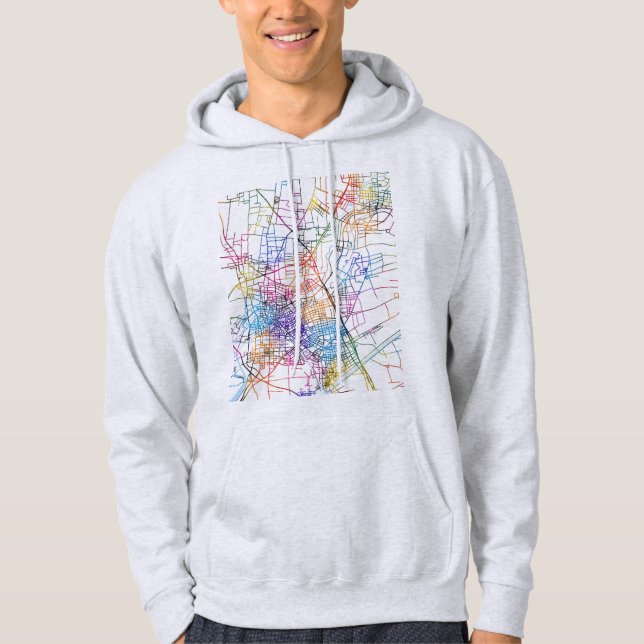 Moletom Mapa da Cidade de Huai'an China (Frente)