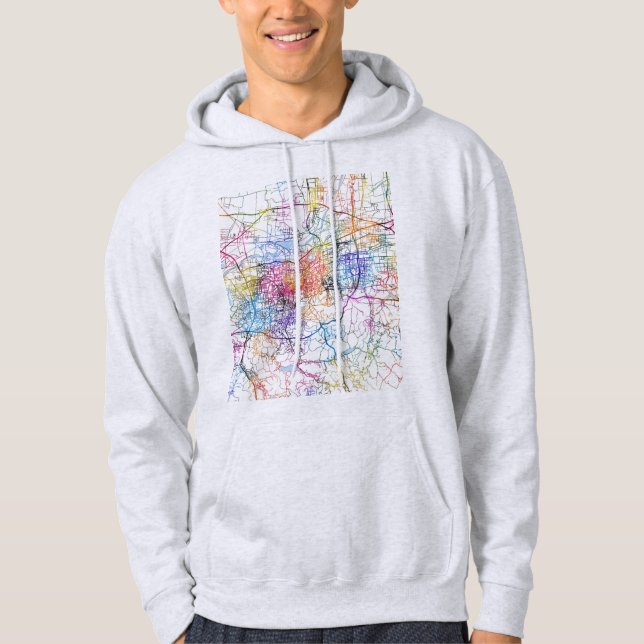 Moletom Mapa da Cidade de Jinan China (Frente)