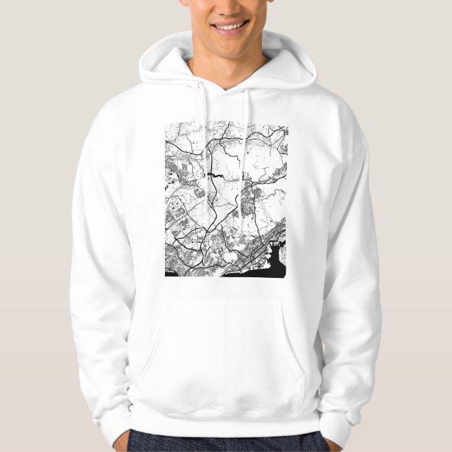 Moletom Mapa da Cidade de Kobe Japão (Frente)