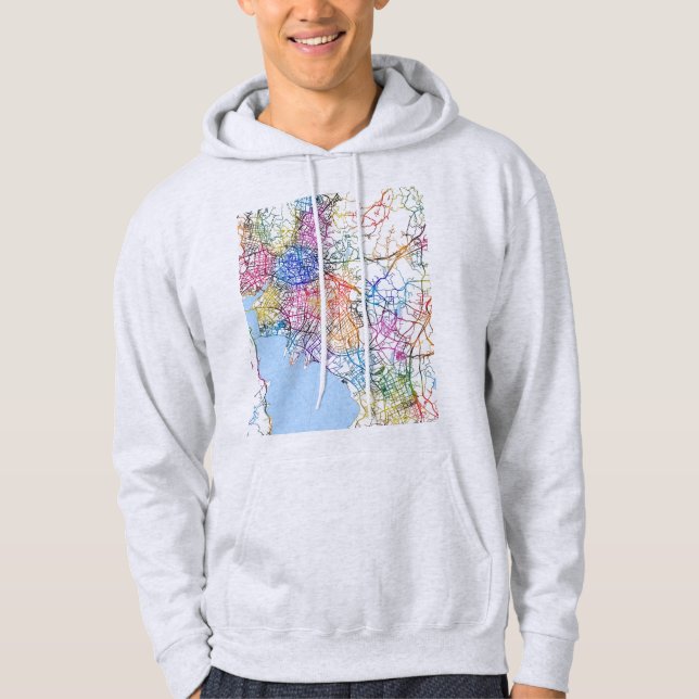 Moletom Mapa da Cidade de Kunming China (Frente)