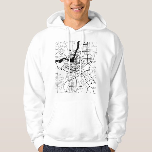 Moletom Mapa da Cidade de Lu'An China (Frente)